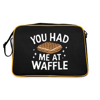 Waffles Breakfast Sweets - Retro Bag - black/gold - Back