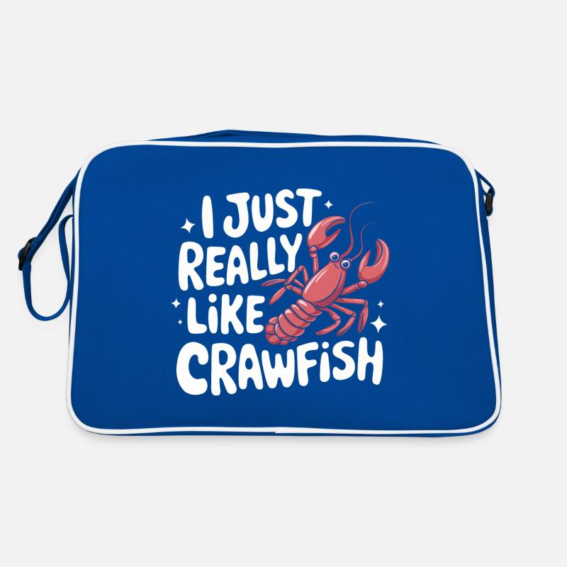 Langusten Krabben Garnelen Meeresfrüchte Retro Tasche