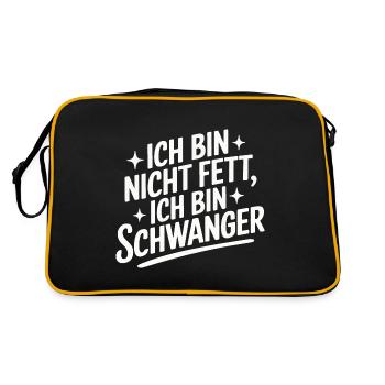 Pregnancy Announce Baby Birth Pregnant - Retro Bag - black/gold - Back