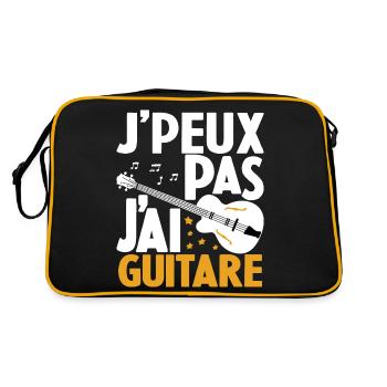 Je Peux Pas J'ai Guitare Drôle Guitare - Sac Retro - noir/or - Dos