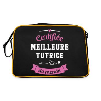 Certifiée meilleure tutrice du monde - Sac Retro - noir/or - Dos