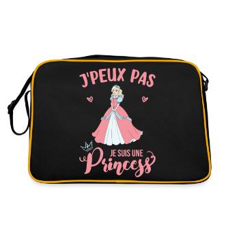 Je suis Une Princesse cadeau - Sac Retro - noir/or - Dos