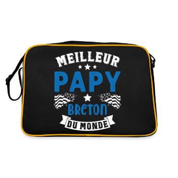 Meilleur Papy Breton du Monde - Sac Retro - noir/or - Dos