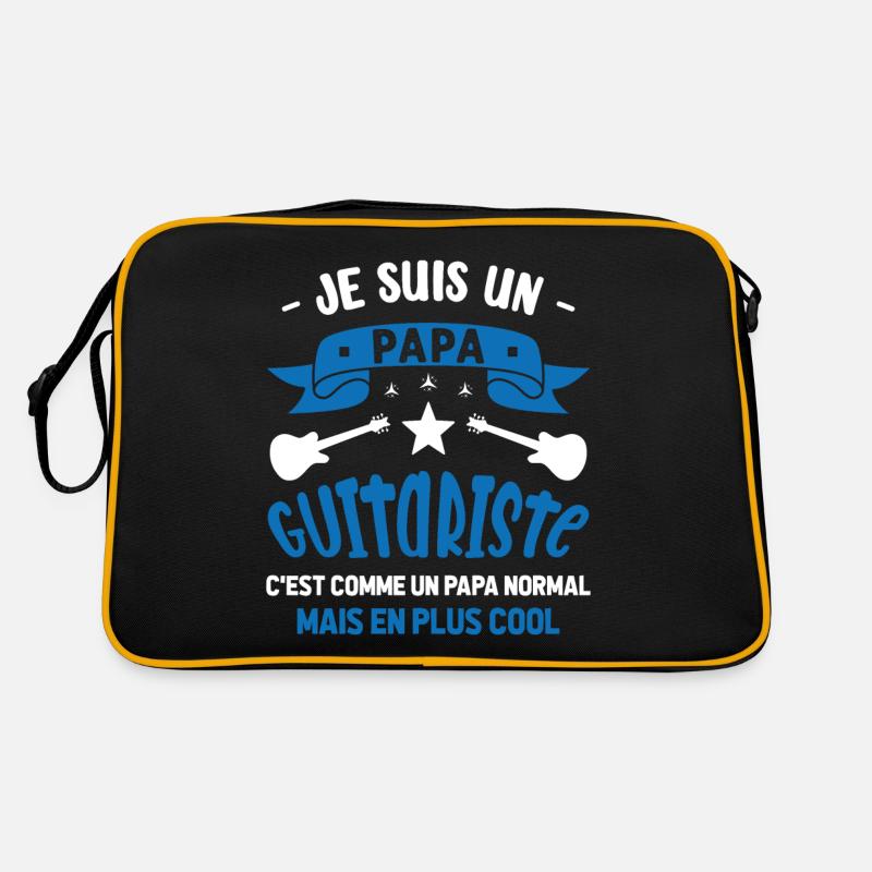 Papa Guitariste Idée Originale Fêtes des Pères Sac Retro