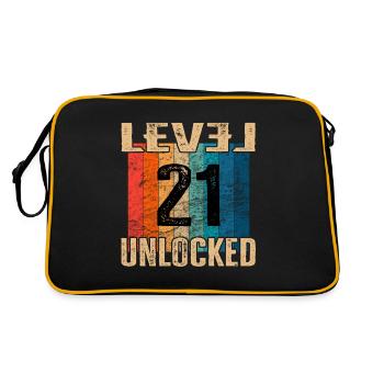 Birthday Happy Birthday Level Unlocked 21 years - Retro Bag - black/gold - Back