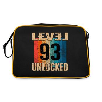 Birthday Happy Birthday Level Unlocked 93 years - Retro Bag - black/gold - Back