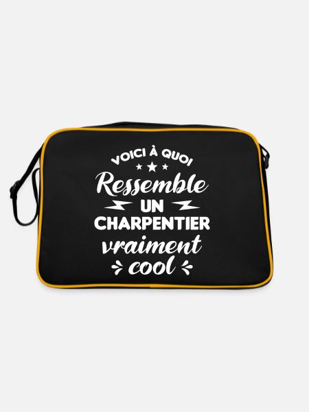 Voici À Quoi Ressemble Un Charpentier Cool - Sac Retro - noir/or