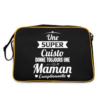Cuisto cuisinière cadeau drôle maman - Sac Retro - noir/or - Dos