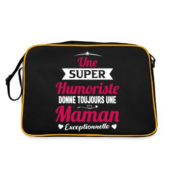 Humoriste future maman cadeau annonce mère - Sac Retro - noir/or - Dos