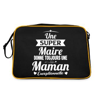 Maire Future Maman Cadeau Drôle - Sac Retro - noir/or - Dos