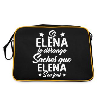 Si Elena te dérange saches que Elena s en fout - Sac Retro - noir/or - Dos