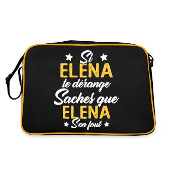 Si Elena te dérange saches que Elena s en fout - Sac Retro - noir/or - Dos