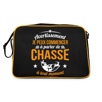 Parler De Chasse à Tout Moment Cadeau Chasseur - Sac Retro - noir/or - Dos