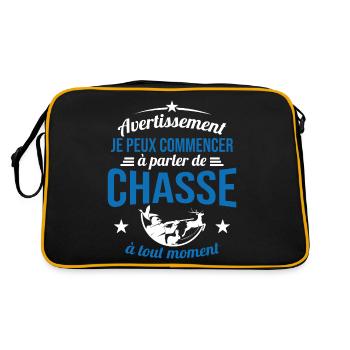 Parler De Chasse à Tout Moment Cadeau Chasseur - Sac Retro - noir/or - Dos