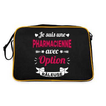 Je suis une pharmacienne avec option râleuse - Sac Retro - noir/or - Dos