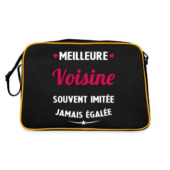 Meilleure voisine souvent imitée jamais égalée - Sac Retro - noir/or - Dos
