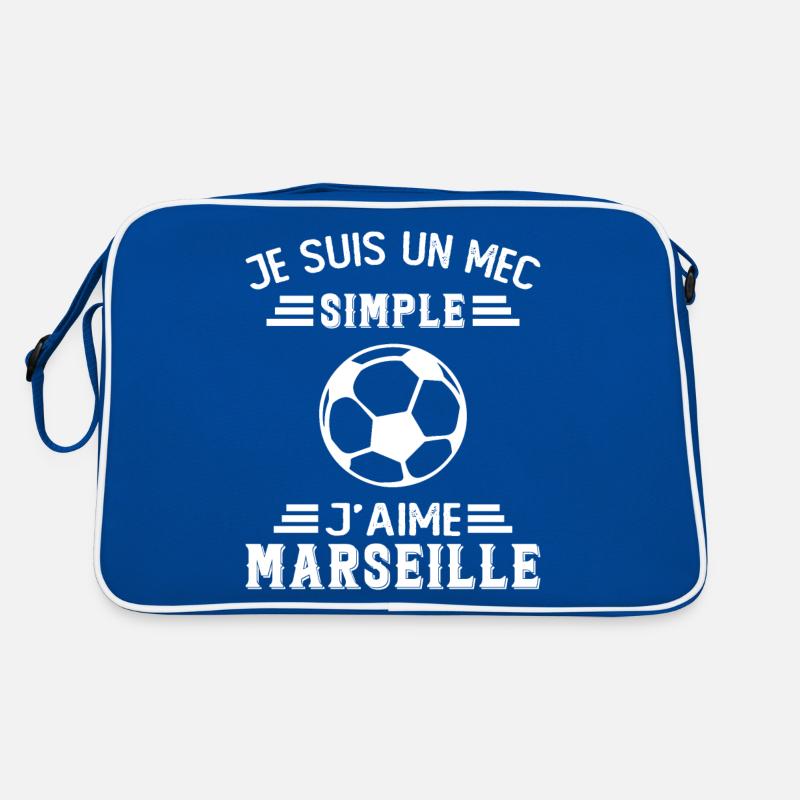 je suis un mec simple j'aime Marseille Sac Retro