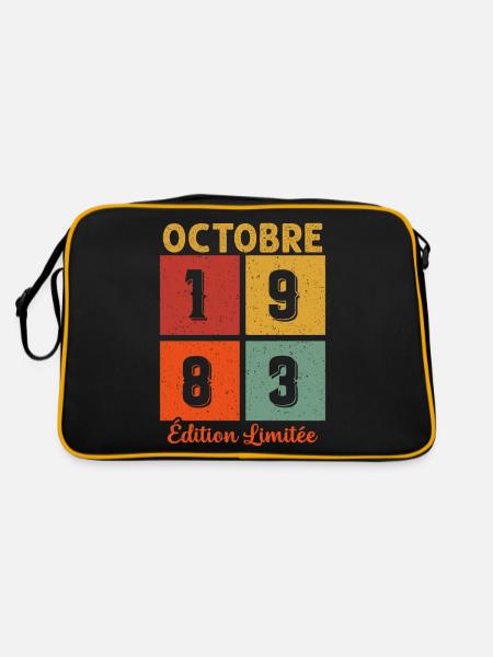 Octobre 1983 Édition limitée - Sac Retro - noir/or
