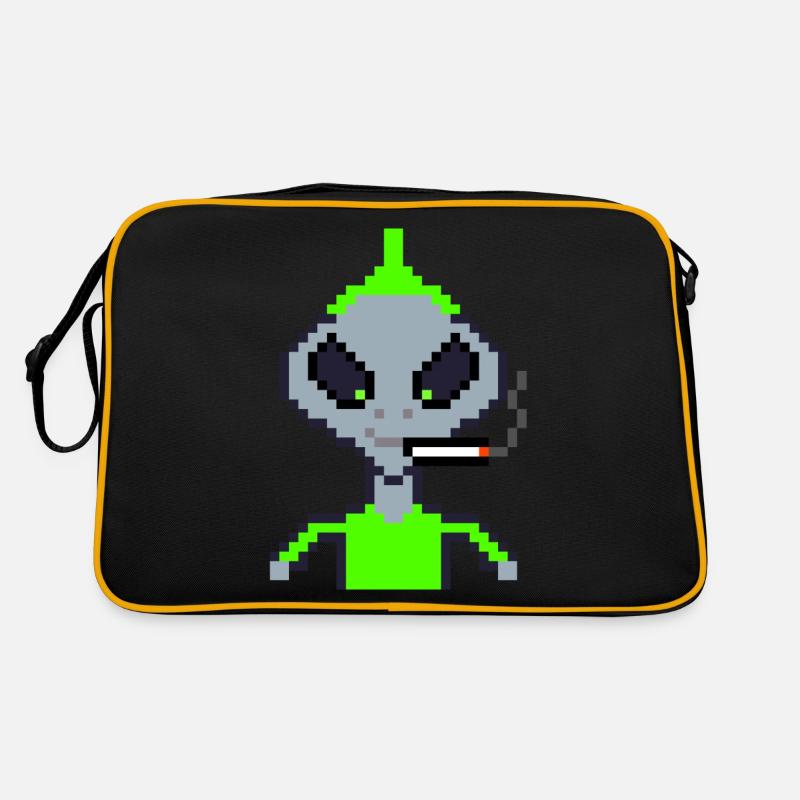 Pixel Alien "Smoking Iro" Retro Bag