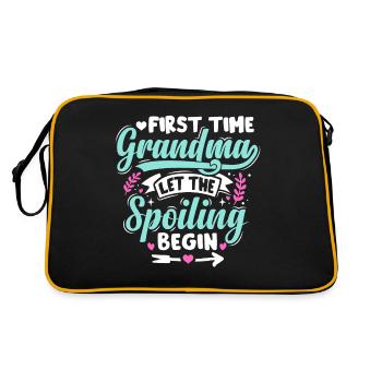First Time Grandma Gifts Let The Spoiling Begin - Sac Retro - noir/or - Dos