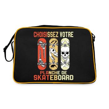 Planche à roulettes vintage - Sac Retro - noir/or - Dos