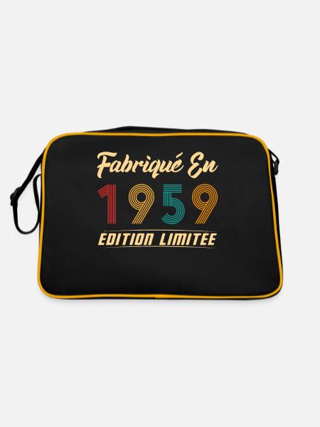 Fabriqué en 1959 Édition limitée Cadeau - Sac Retro - noir/or - Dos