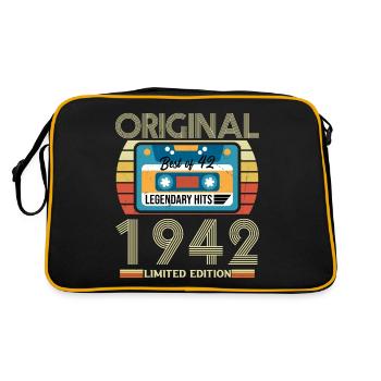 Cadeau D'anniversaire Vintage 1942 - Sac Retro - noir/or - Dos