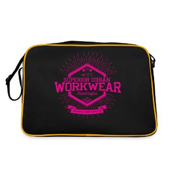 Superior Urban Workwear Handcrafted Vintage Denim - Sac Retro - noir/or - Dos