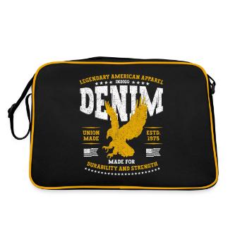 Legendary American Eagle Denim Apparel USA - Retro Bag - black/gold - Back