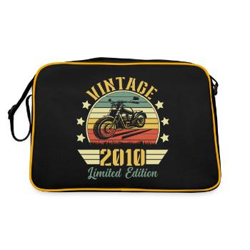 Vintage 2010 Rétro Moto Cadeau D'anniversaire - Sac Retro - noir/or - Dos