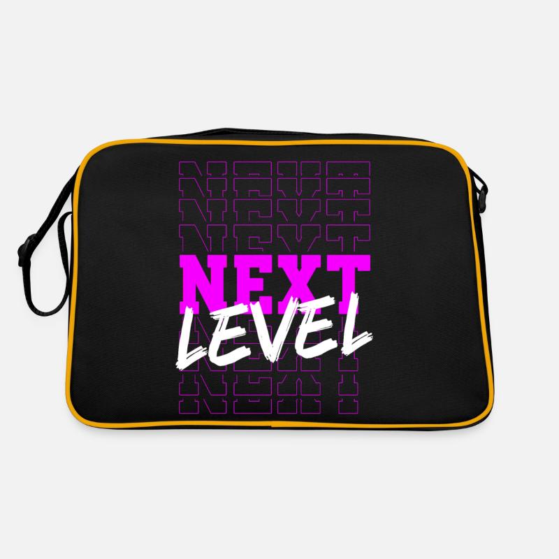 Conception de typographie magenta de niveau supérieur Sac Retro
