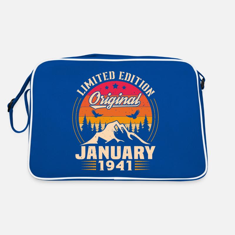 Geburtstagsgeschenk geboren im Januar 1941 Retro Tasche