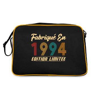 Fabriqué en 1994 Vintage cadeau d'anniversaire - Sac Retro - noir/or - Dos