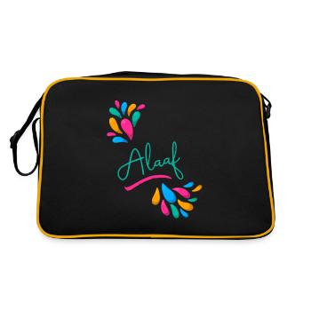 Alaaf - Retro Tasche - Schwarz/Gold - Hinten