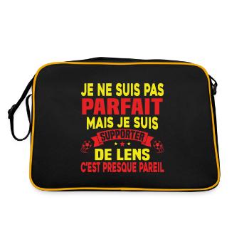 Je Suis Supporter De Lens idée Cadeau - Sac Retro - noir/or - Dos