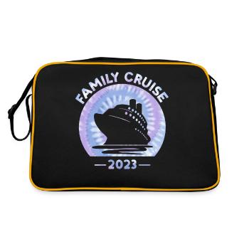 Croisière en famille 2023 Tie Dye Print Voyage en famille - Sac Retro - noir/or - Dos