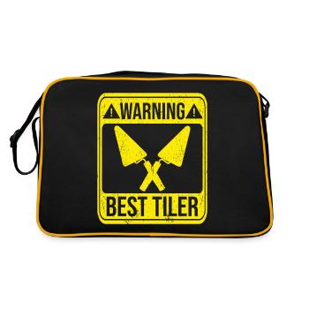 Tiler Tile Setter Tiles - Retro Bag - black/gold - Back