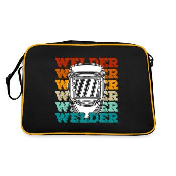 Schweißer Schweißer Schweißer - Retro Tasche - Schwarz/Gold - Hinten