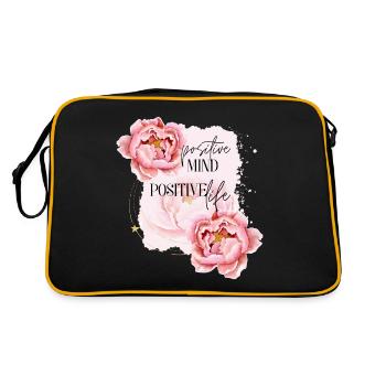 positif Affirmation positive de la vie - Sac Retro - noir/or - Dos