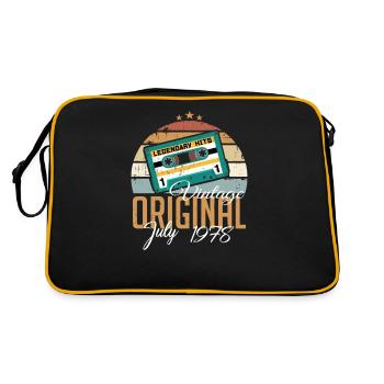 July 1978 Vintage Vintage Birthday July 1978 - Retro Bag - black/gold - Back