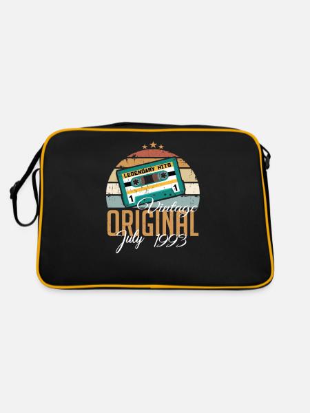 Juli 1993 Jahrgang Vintage Geburtstag Juli 1993 - Retro Tasche - Schwarz/Gold - Hinten