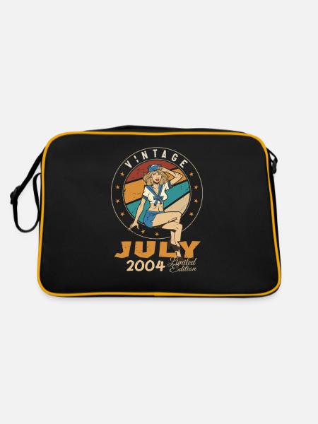 Juillet 2004 Juillet Cadeau d’anniversaire Juillet 2004 - Sac Retro - noir/or - Dos