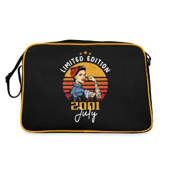 Juillet 2001 - Anniversaire en juillet 2001 Cadeau - Sac Retro - noir/or - Dos