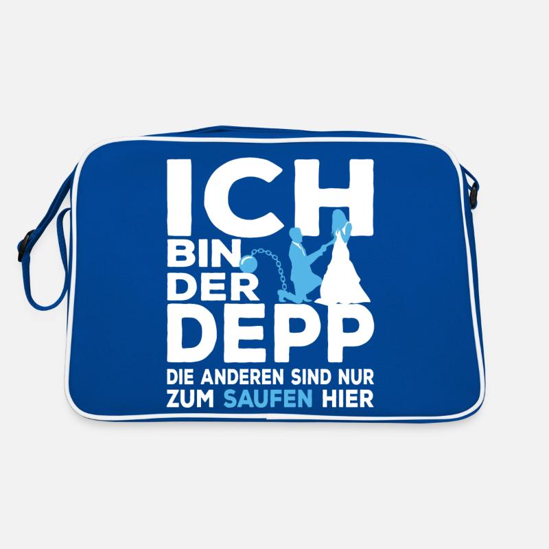 Lustiger JGA Junggesellenabschied Ich Bin Der Depp Retro Tasche