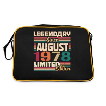1978 Août Légende de l’anniversaire Août 1978 - Sac Retro - noir/or - Dos