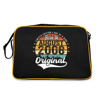 August 2008 Geburtstag Geschenkideen 2008 August - Retro Tasche - Schwarz/Gold - Hinten