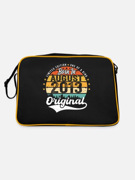 August 2013 Geburtstag Geschenkideen 2013 August - Retro Tasche - Schwarz/Gold - Hinten
