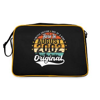 August 2002 Geburtstag Geschenkideen 2002 August - Retro Tasche - Schwarz/Gold - Hinten