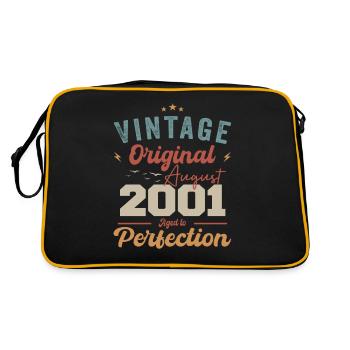 Août 2001 Vintage Vintage Birthday Retro - Sac Retro - noir/or - Dos