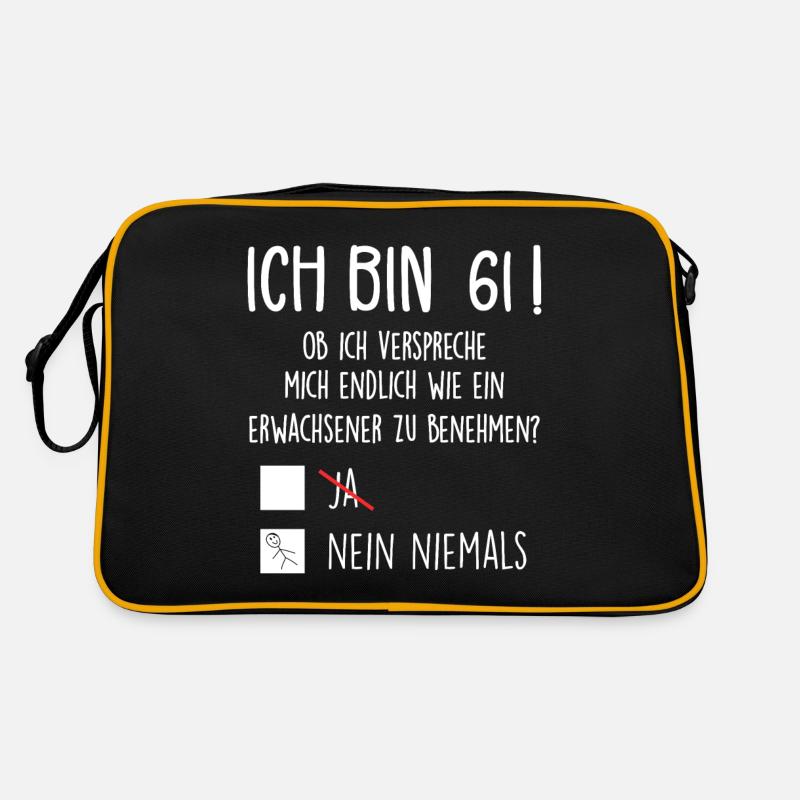 Ich Bin 61! - 61. Geburtstag 61 Retro Tasche
